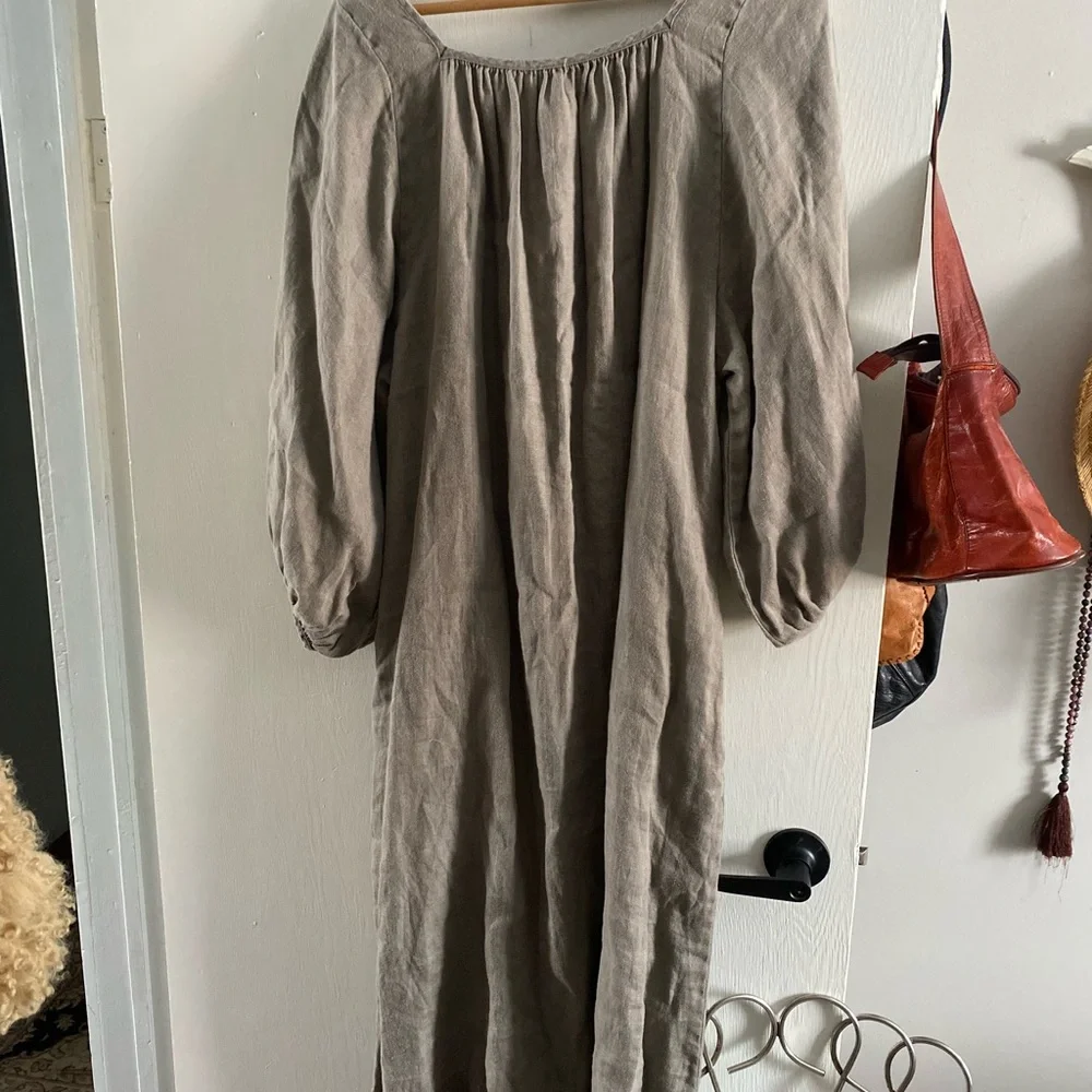 Rudy Jude Debbie maxi dress linen M like new Beach Clay - Picture 4 of 4
